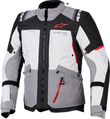 Chamarra Alpinestars Andes v4 Drystar® - Gris oscuro/Gris hielo/Negro/Rojo