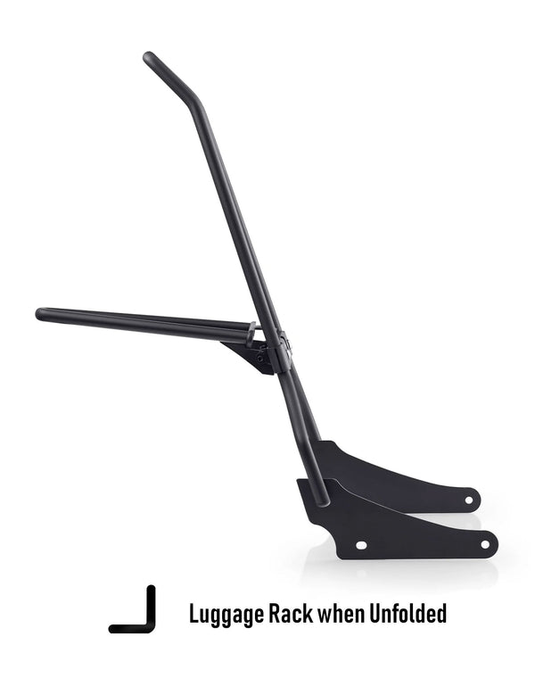 Sissy Bar Viking Bags Iron Born con parrilla plegable