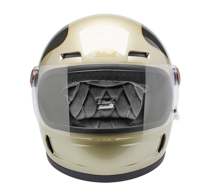 Casco Biltwell Gringo SV Helmet Tracker - Gloss Metallic Champagne/Charcoal