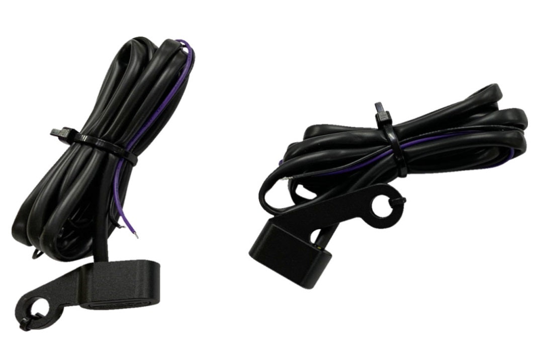 Direccionales de manillar - negro/lente humo