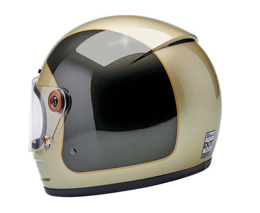 Casco Biltwell Gringo SV Helmet Tracker - Gloss Metallic Champagne/Charcoal
