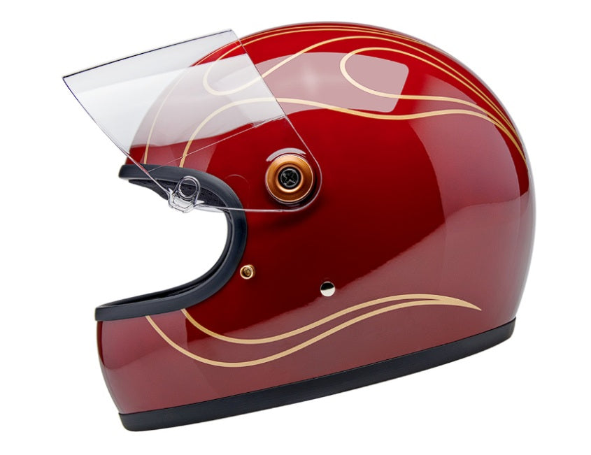 Casco Biltwell Gringo S Flamas - Gloss Garnet Red