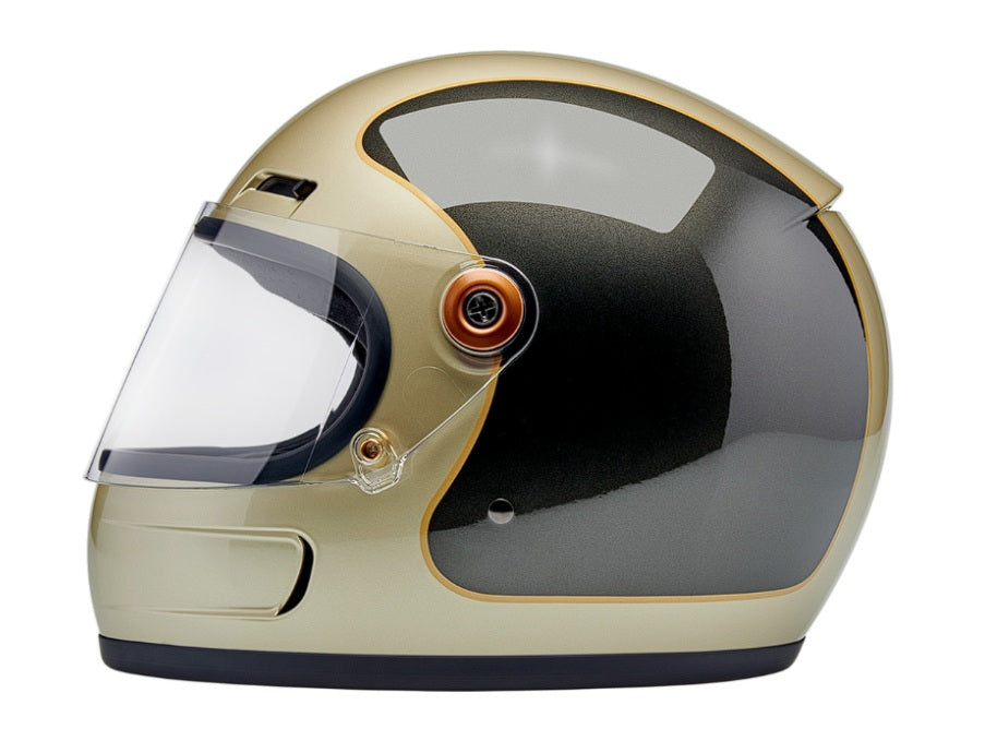 Casco Biltwell Gringo SV Helmet Tracker - Gloss Metallic Champagne/Charcoal