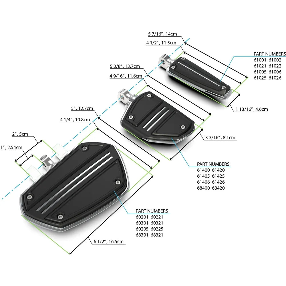 Twin Rail Footpeg - Black