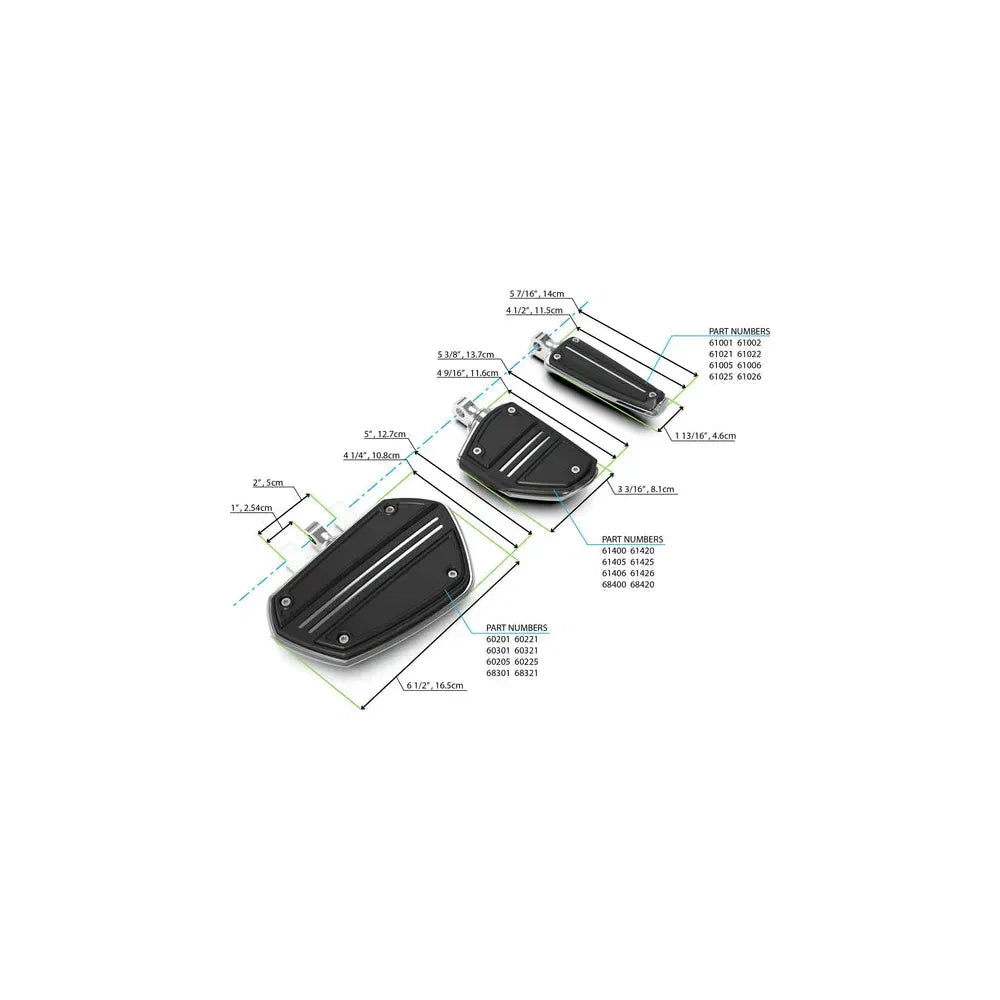 Twin Rail Footpeg - Black - Softail