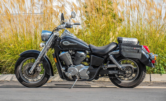 18L- Patriot Medium Honda Shadow 750 ACE Motocicleta Throw Over Alforjas