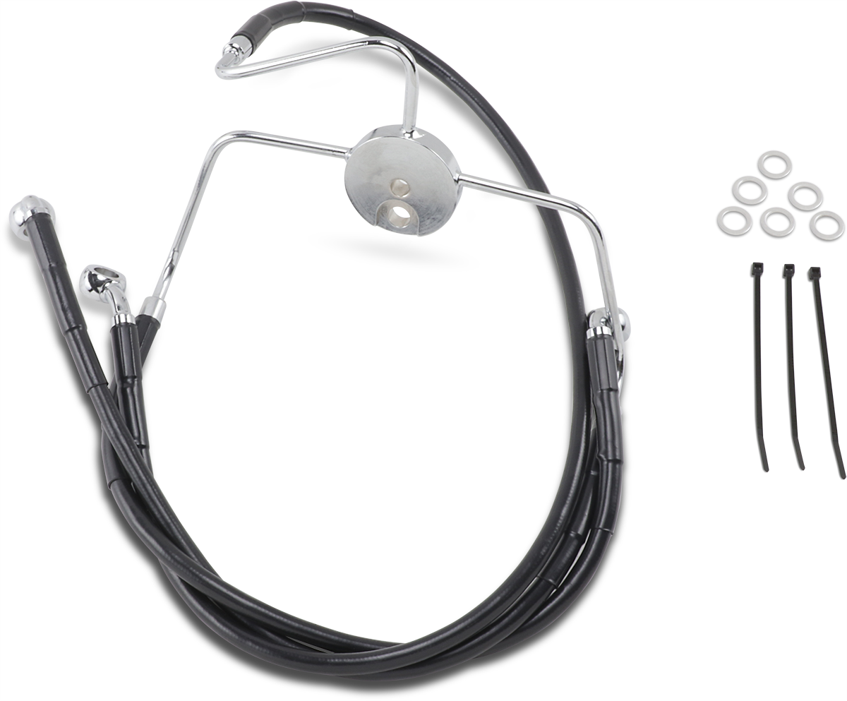 Brake Line - Front - Black - +2"