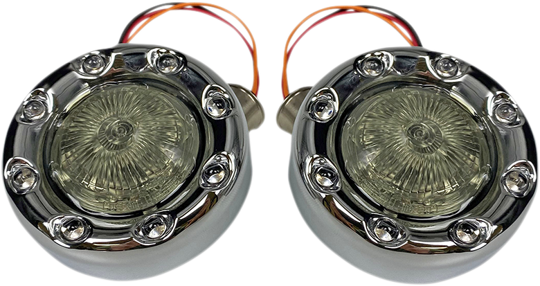 Bullet Turn Signal 1157 - Chrome - Smoke Lens