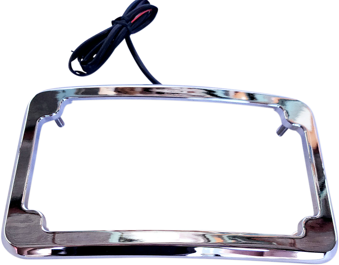 Beveled License Plate Frame - Chrome