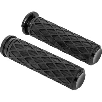 Puños ARLEN NESS Diamante Cable - Negro/Cromo/Dorado - 1"