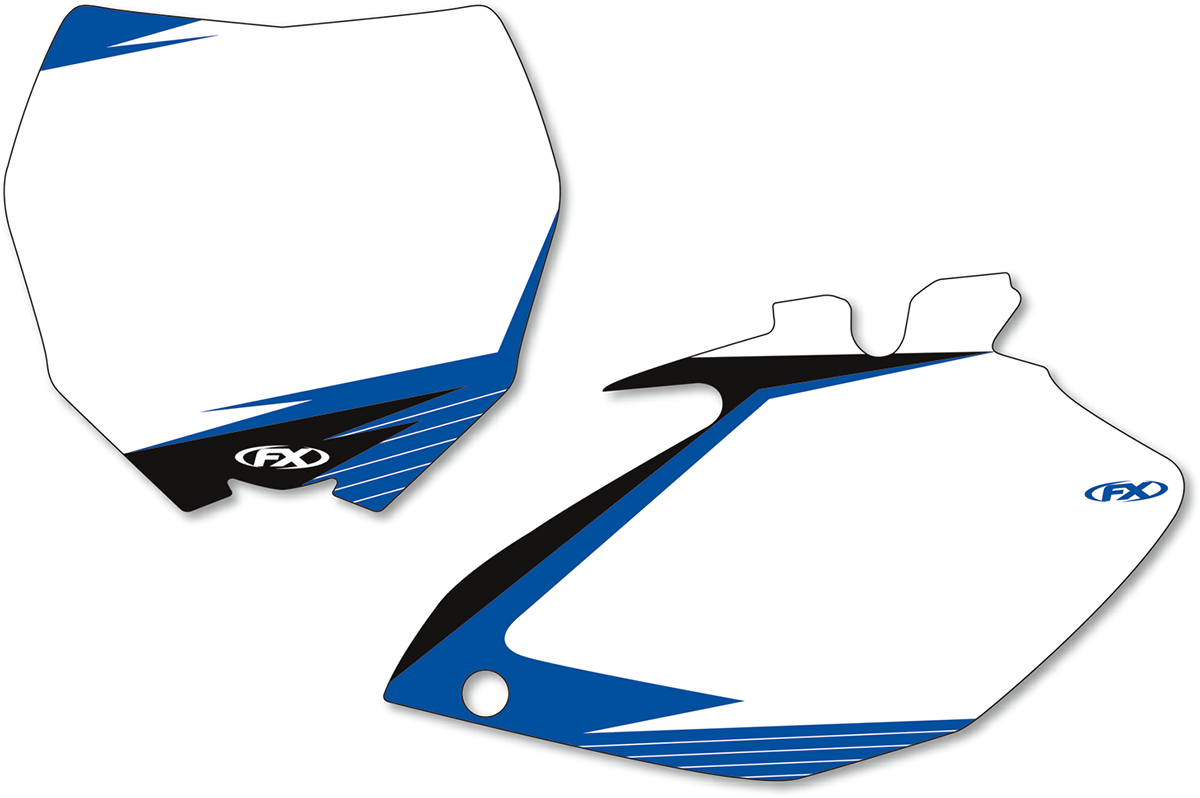Graphic Number Plate - White/Blue - YZF
