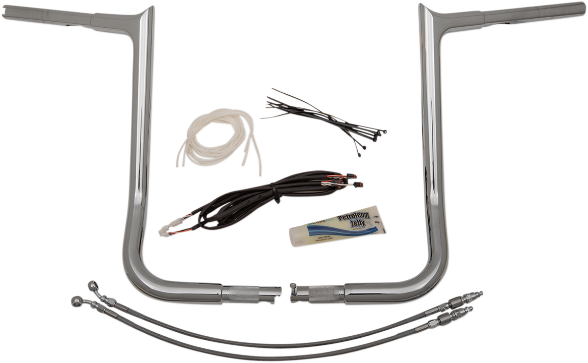 Chrome 16" Pointed Top Handlebar Kit014889