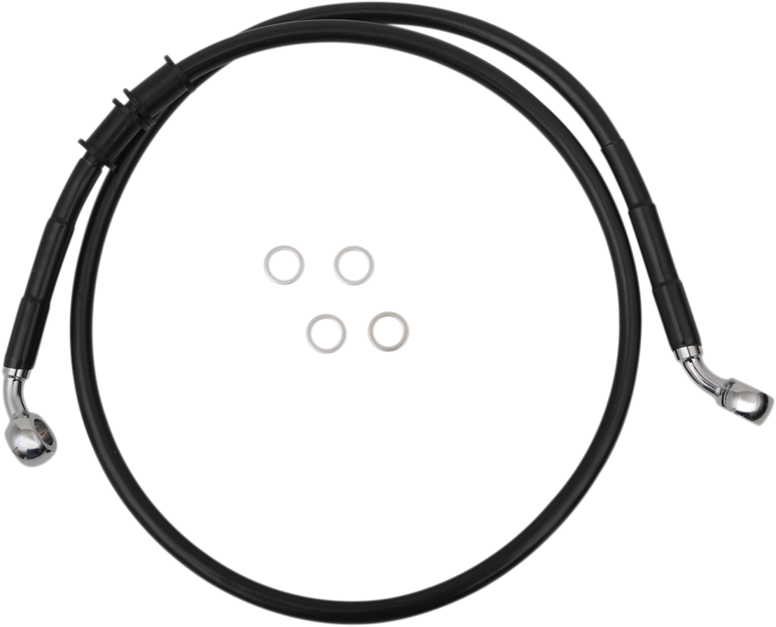 Brake Line - Front - +4" - Black - XL