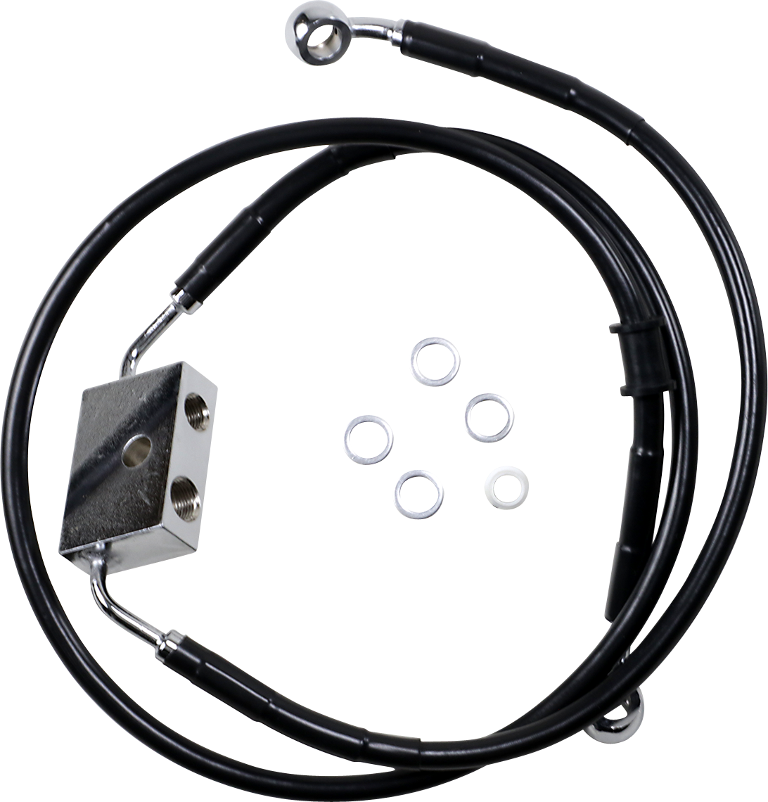 Brake Line - Front - +12" - Black - XL