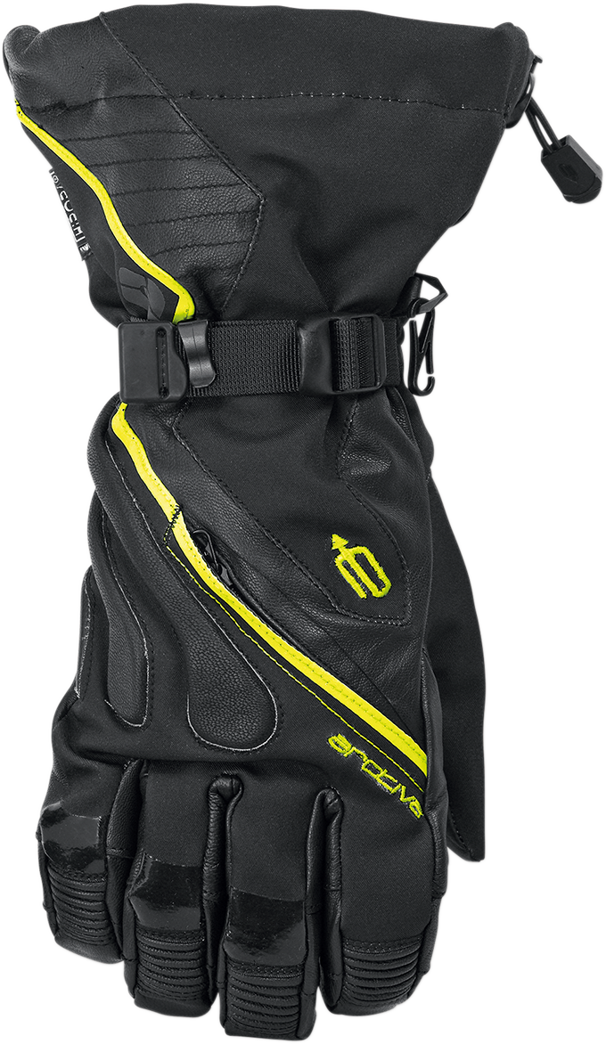 Meridian Gloves - Black/Hi Vis Yellow - 3XL