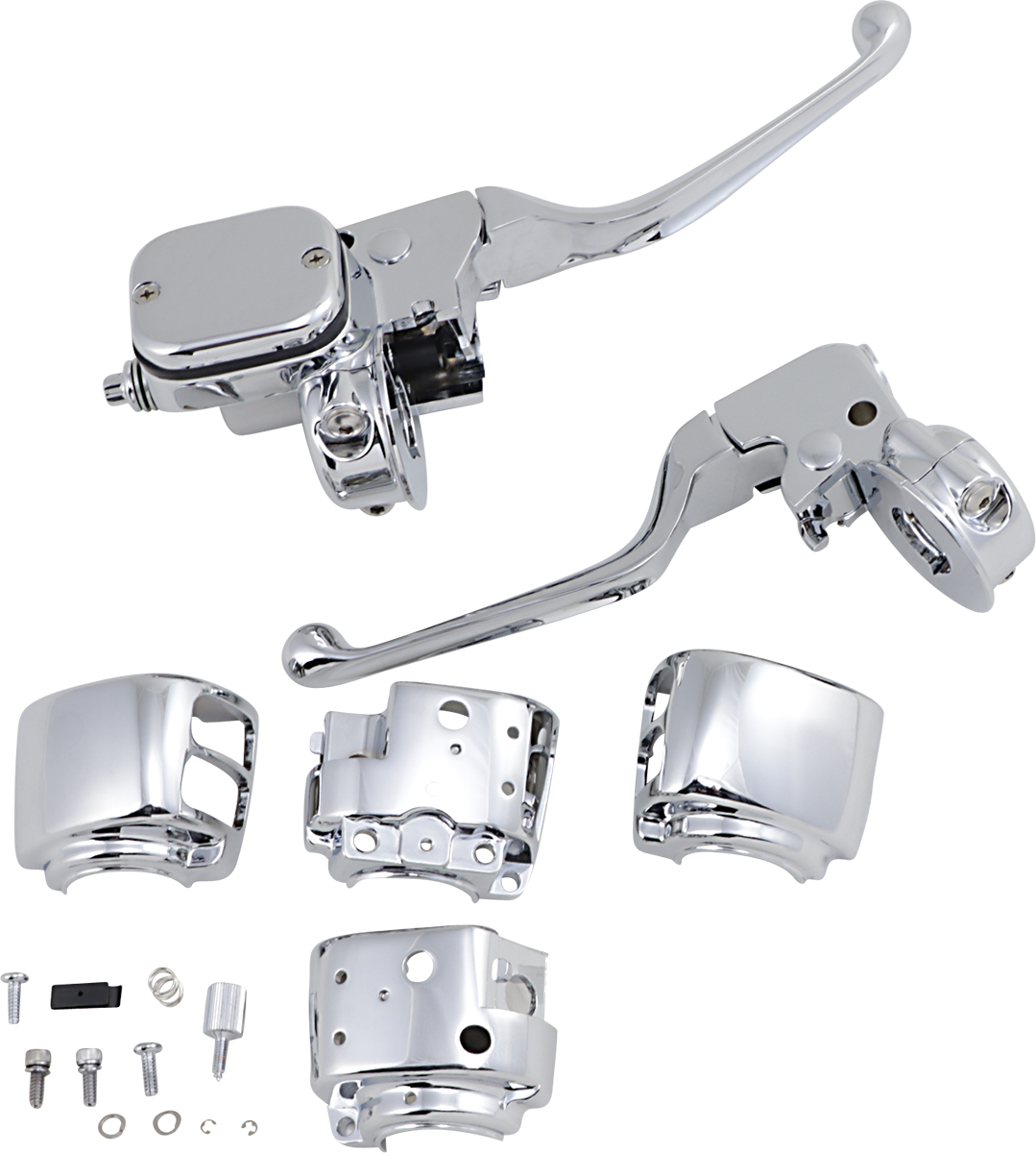 Controles del Manillar con Cilindro Maestro y Palancas 11/16" Cromo