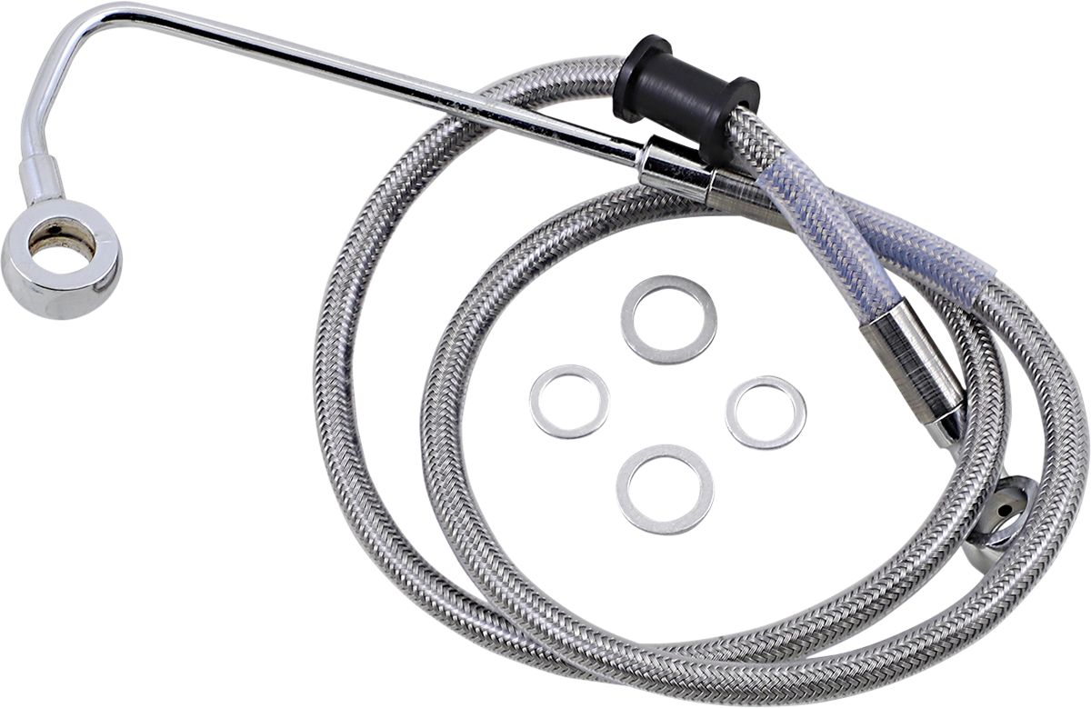 Brake Line - +2" - Stainless Steel - '15-'17 Softail