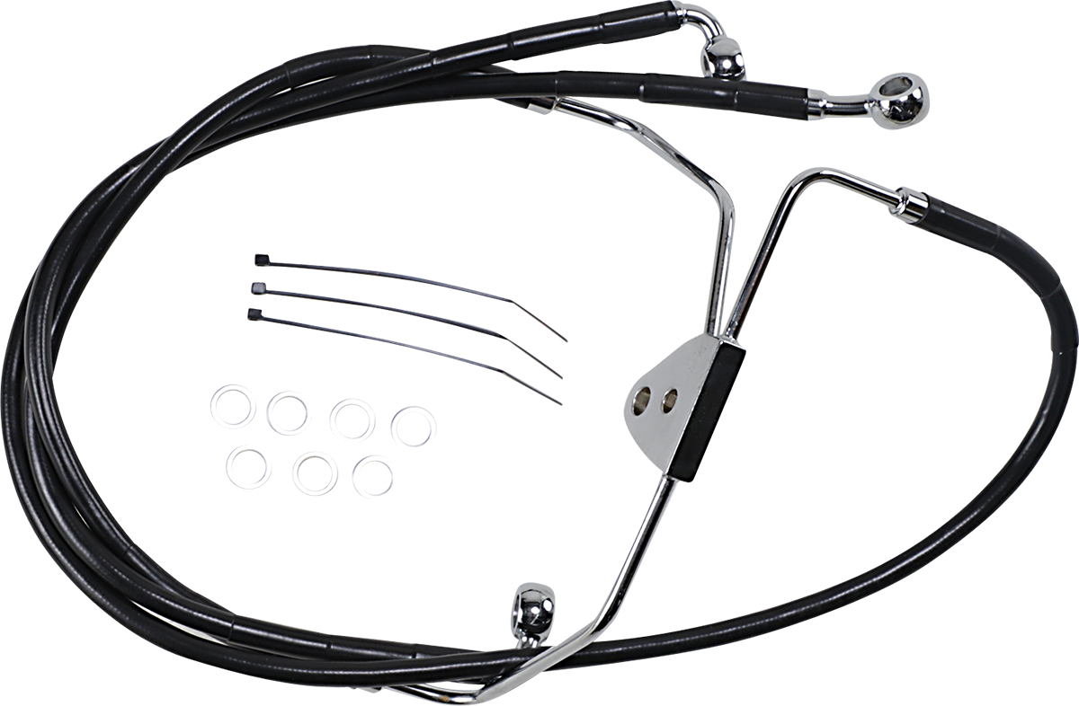 Brake Line - Front - Black - +8"