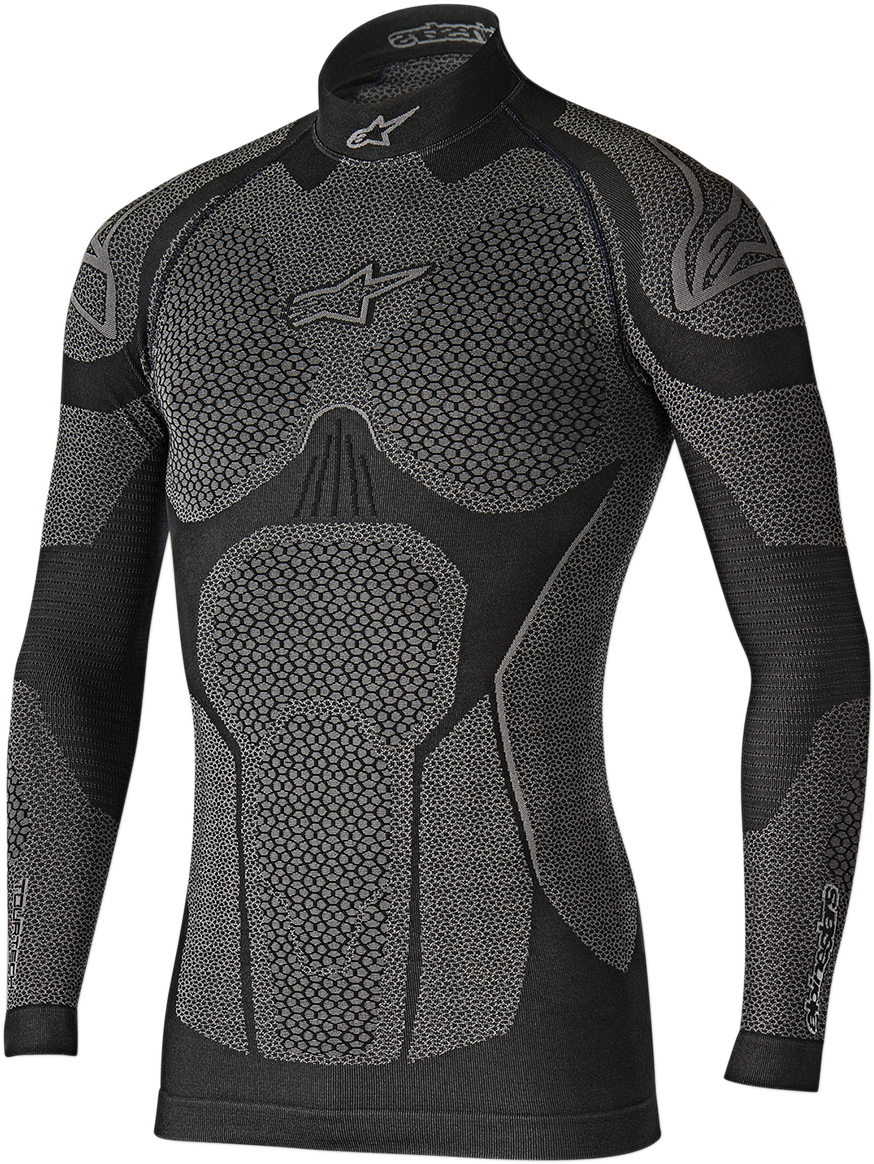 Camiseta Interior de Invierno de Manga Larga Ride Tech - Negro/Gris
