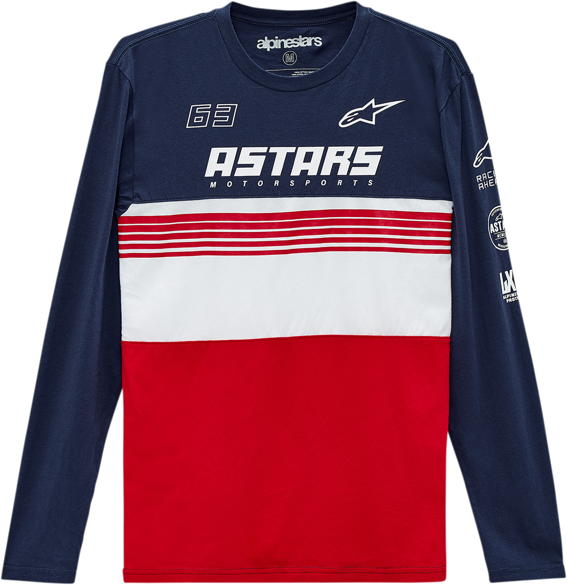 Turbo Long-Sleeve T-Shirt - Navy/Red - Medium