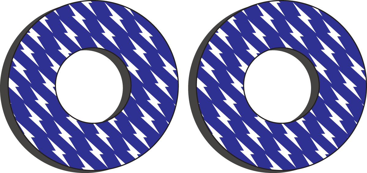 Grip Donuts - Yamaha Blue/White