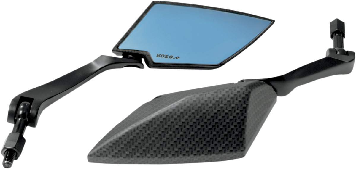 Blue Lens Mirror - Carbon Fiber/Black