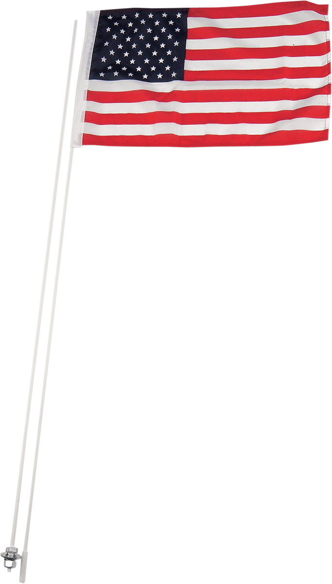 Flag Pole and Mount - With 12' X 19" Flag - U.S.A. - 5 Pack