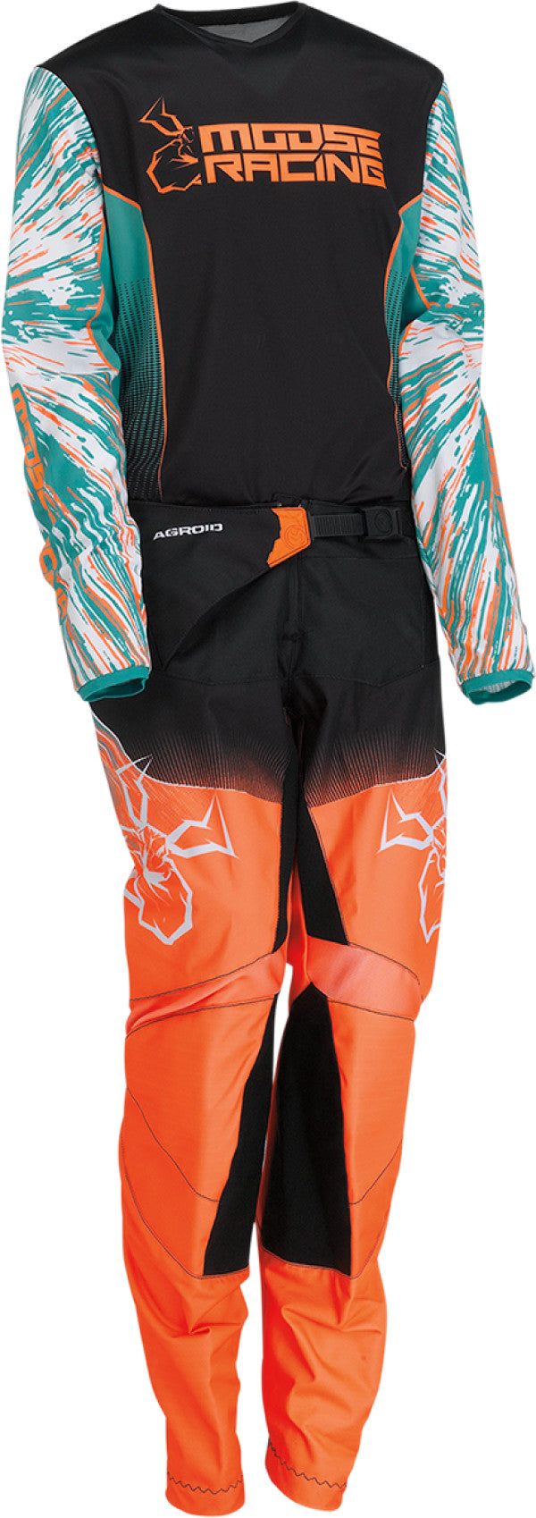 Pantalon MOOSE RACING Agroid Youth - Azul Verde/Naranja/Negro