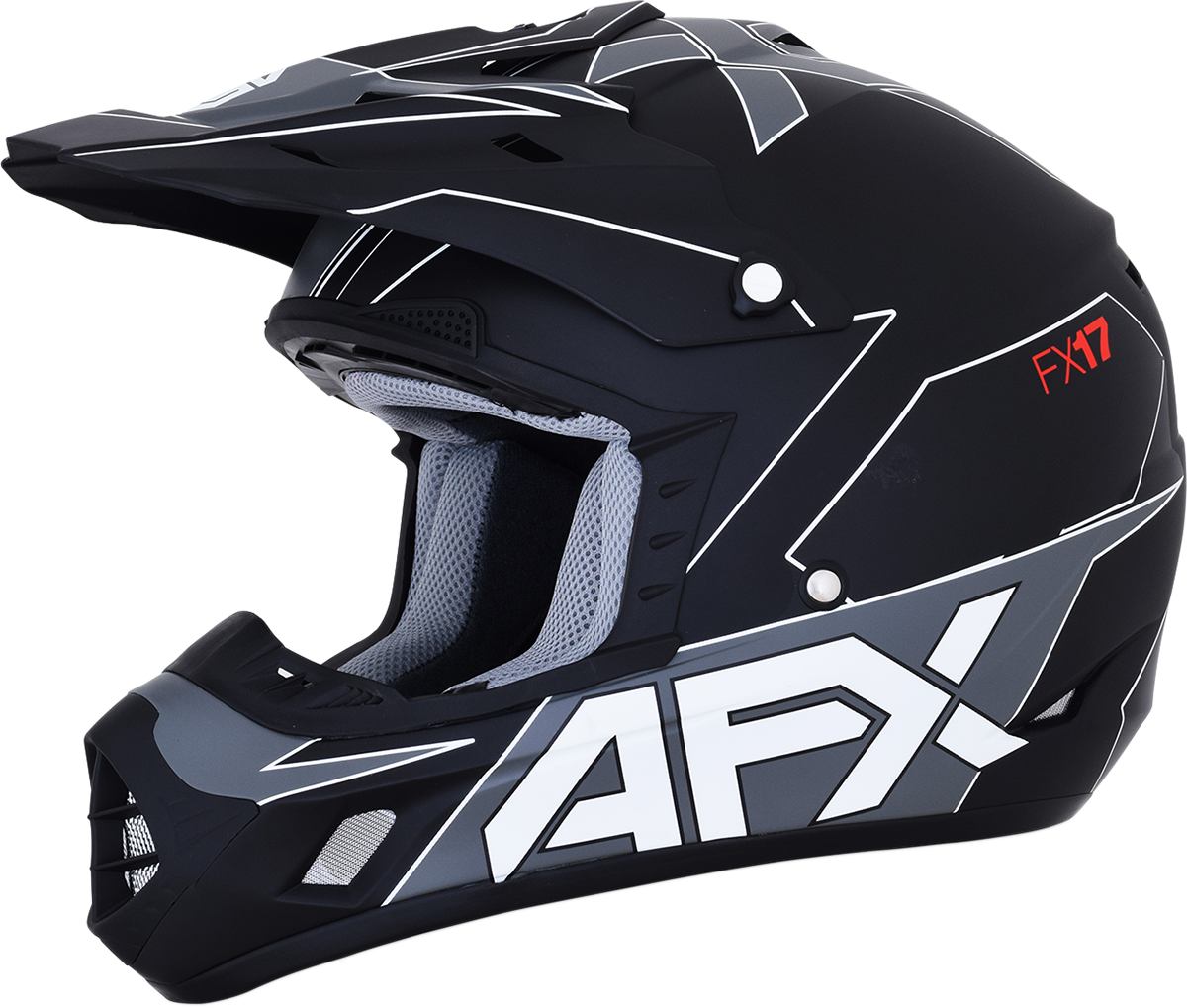 Casco FX-17 Aced - Negro Matte/Blanco