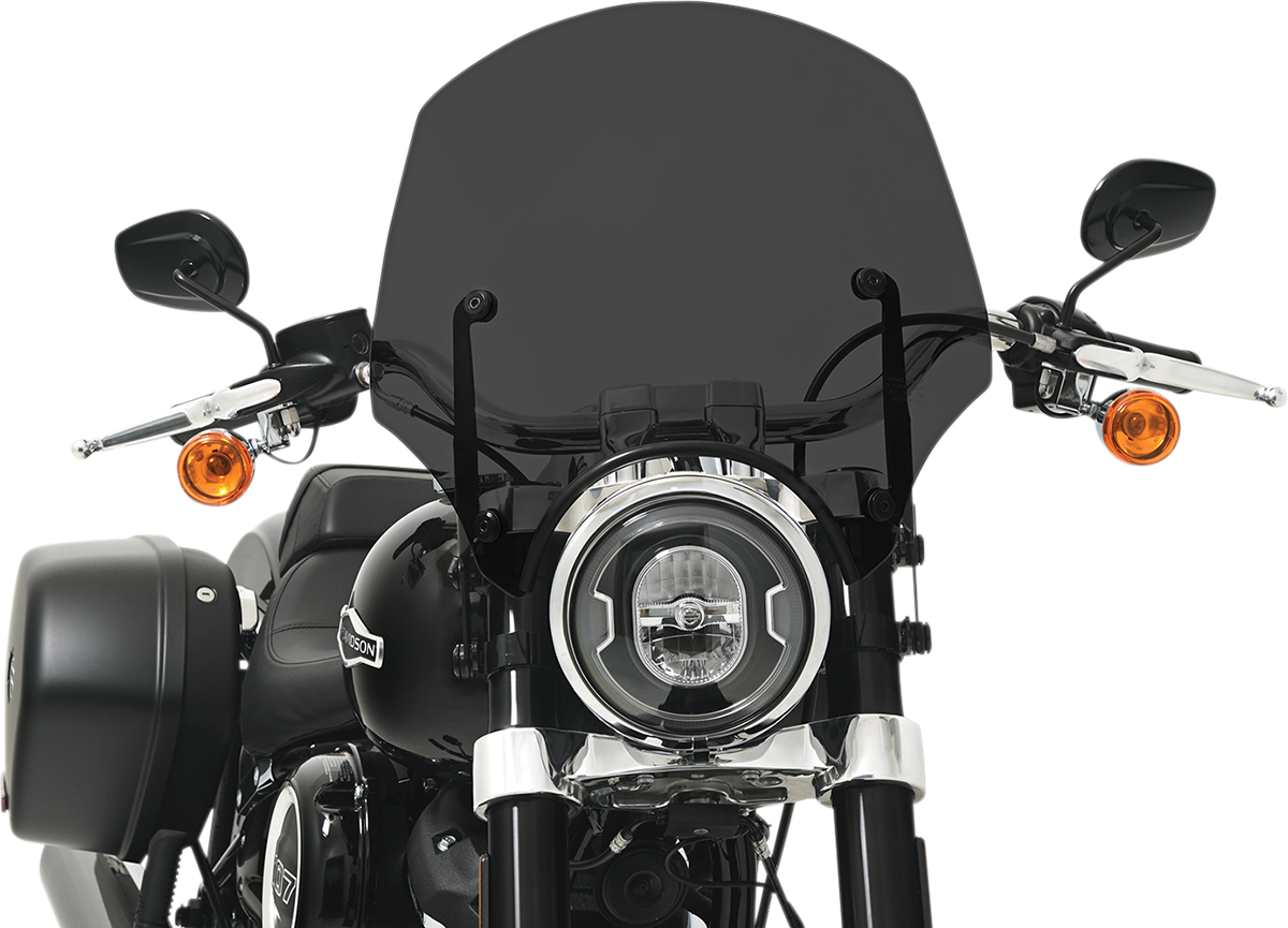 El Paso Windshield - 15" - 9" Headlight Cutout - Dark Black Smoke