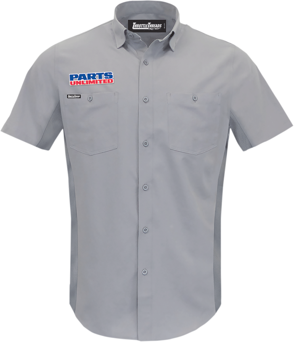 Parts Unlimited Vented Shop Shirt - Gray - 4XL
