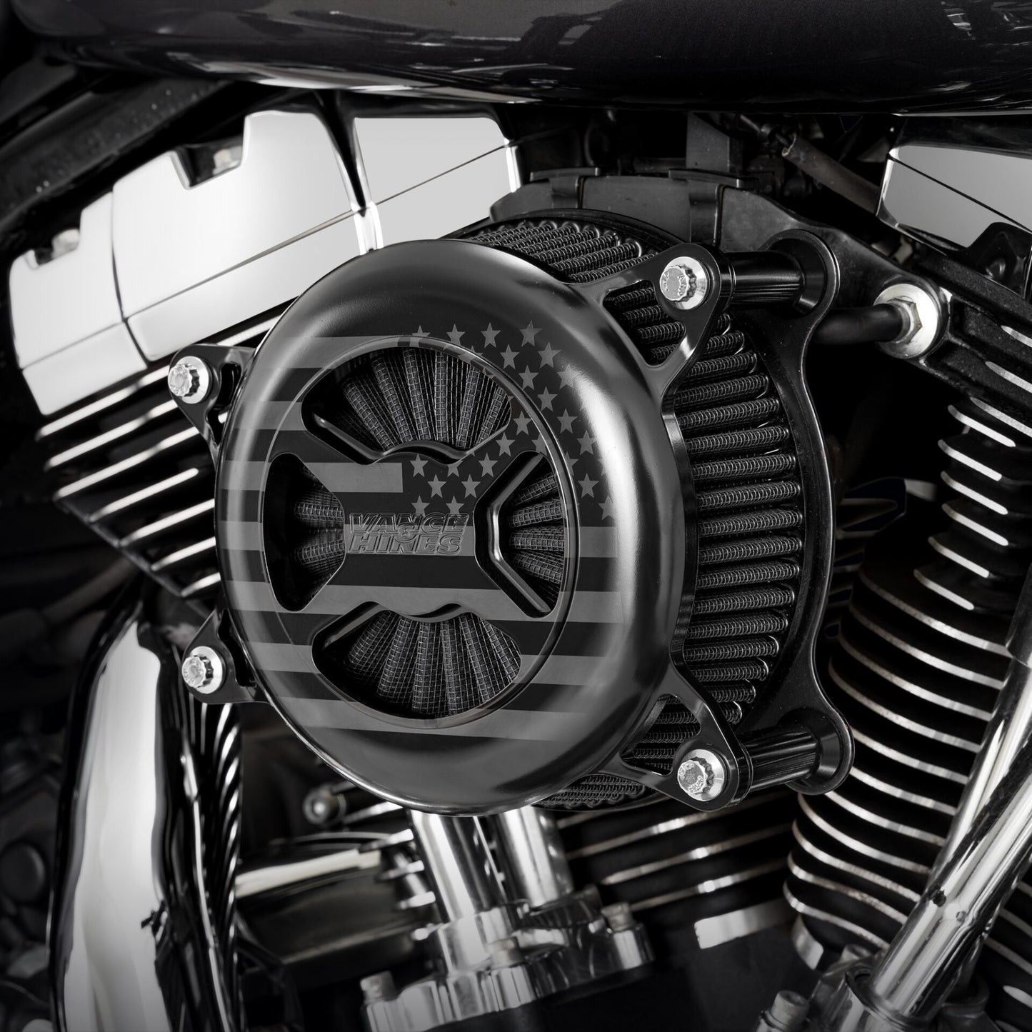 Filtro de aire Vance & Hines VO2 America negro H-D Sportster 1991 a 2022