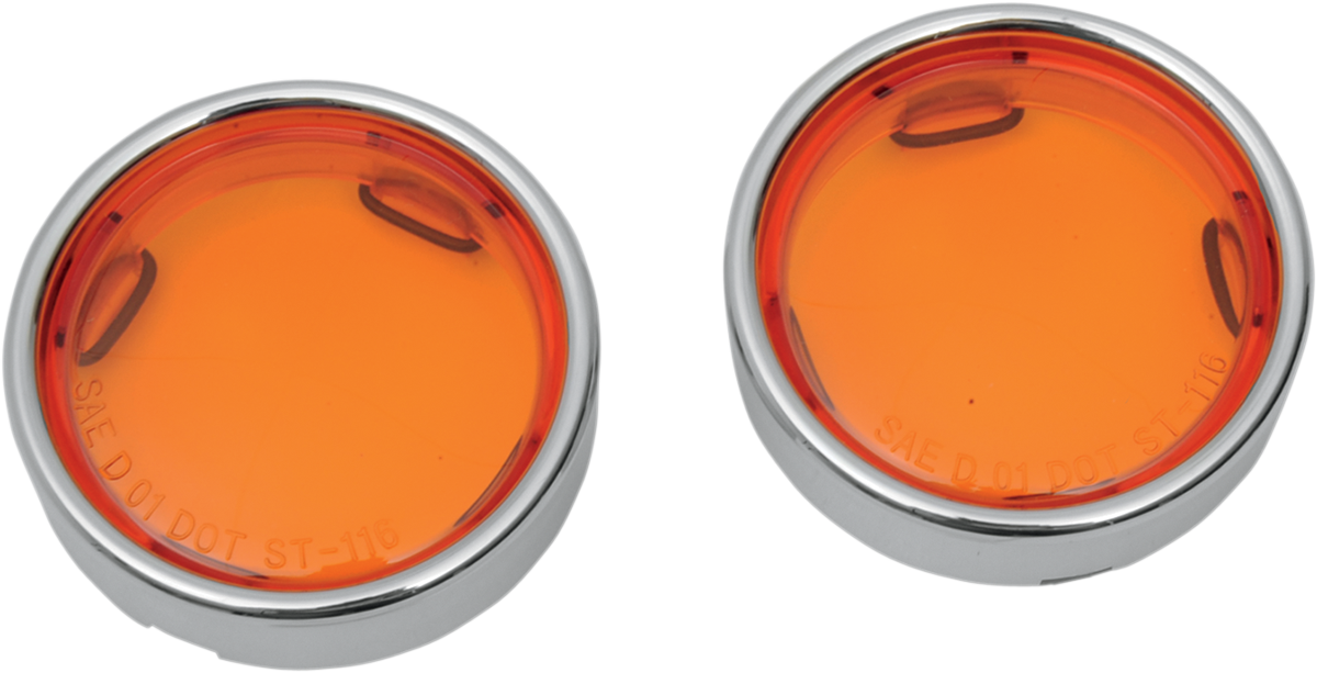 Lens w/Trim Ring - Amber