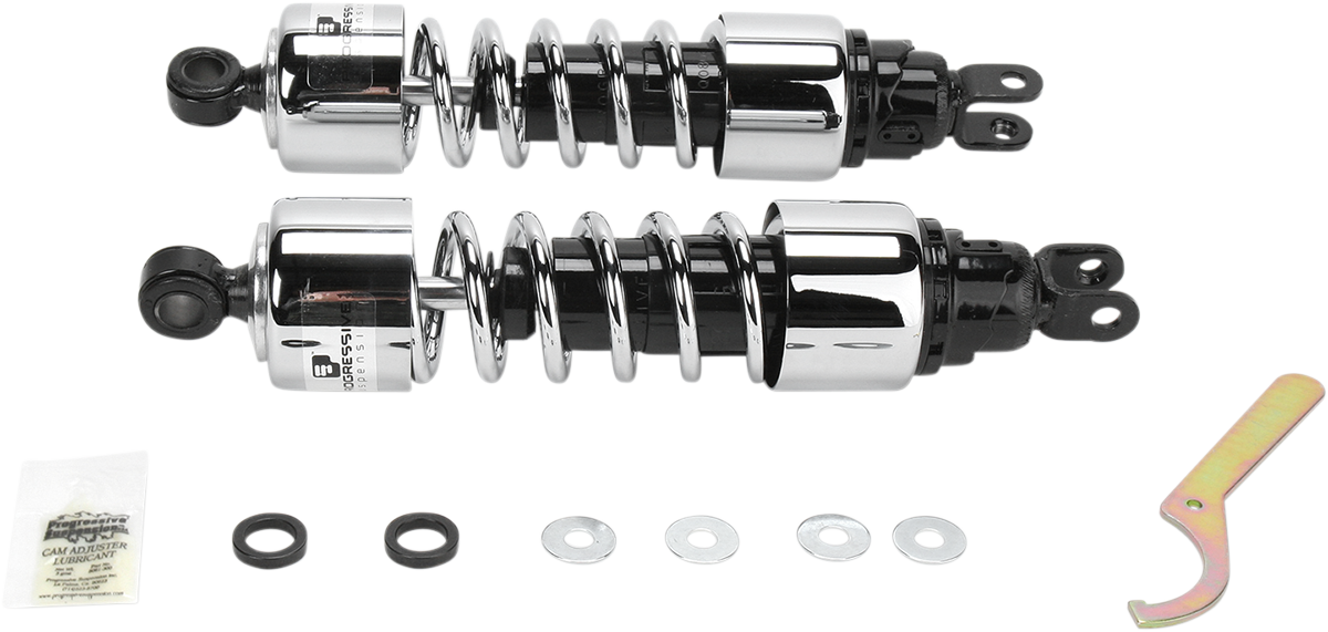 Shocks - 412 Cruiser Series - Chrome - 13" - Heavy Duty