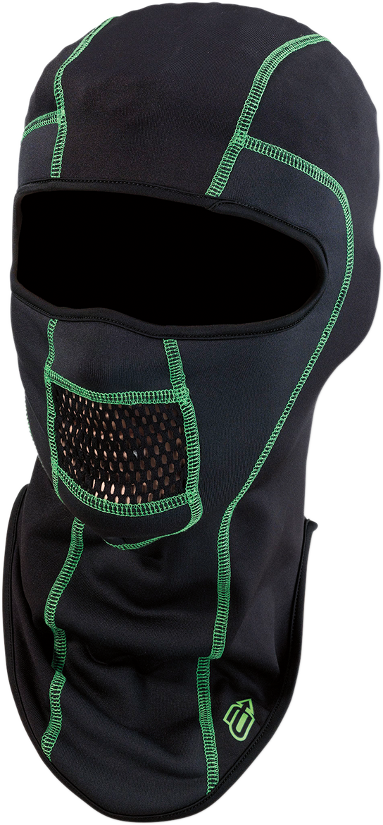 Balaclava Pro - Black/Green - Small/Medium