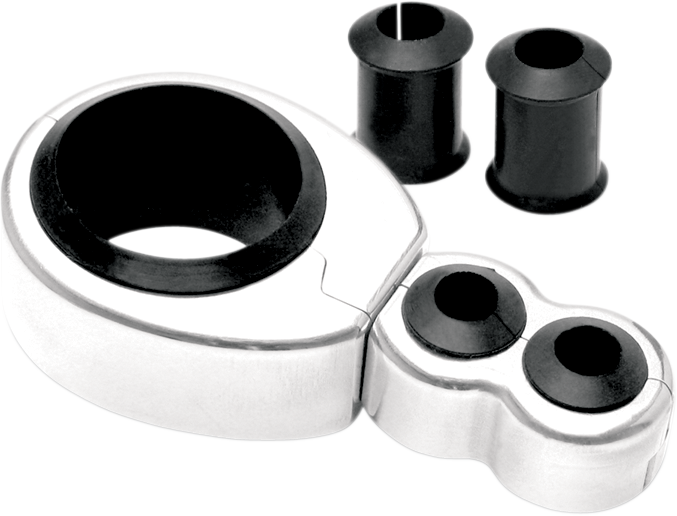 Cable Clamp - Dual - 1-1/8" Mounting Diameter - Chrome