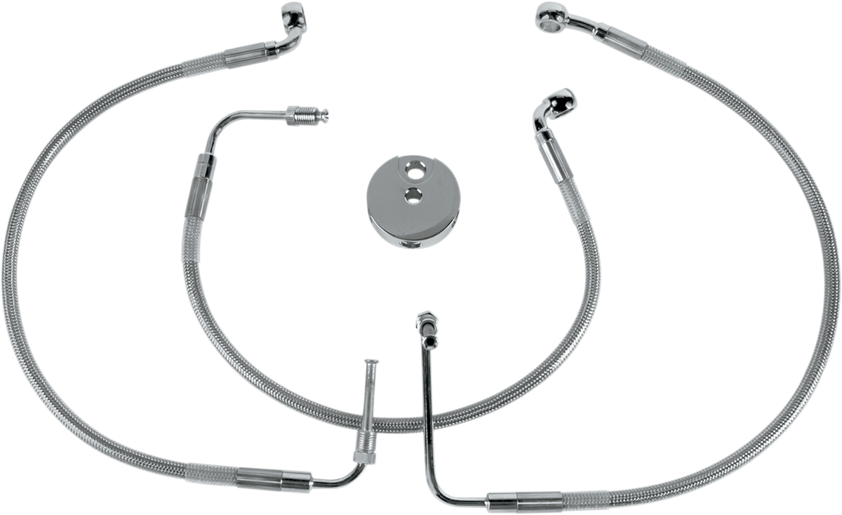 Front Brake Line XLS 96-03 Clear-Coated Stainless Steel