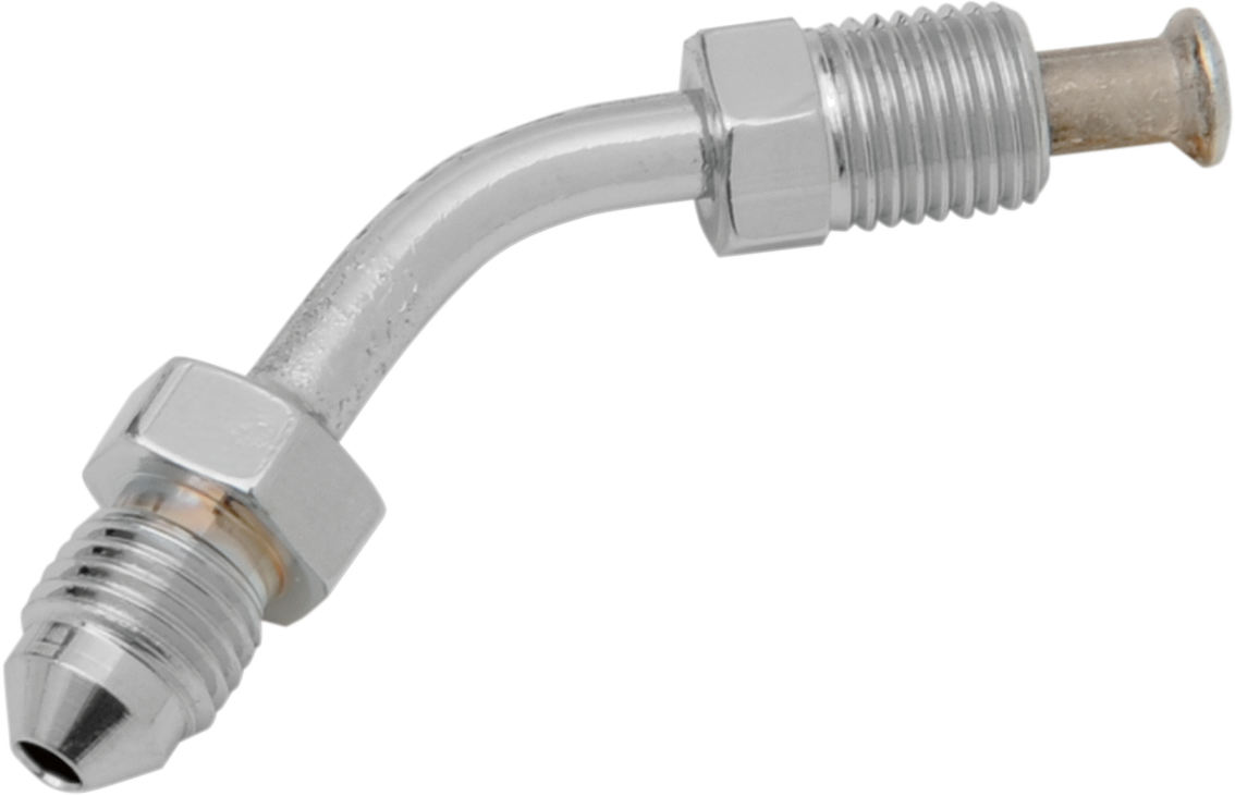 Conector de linea de frenos #3 3/8"-24 - 45° cromo