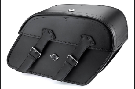 Viking Raven Medium Leather Alforjas para H-D Softail Night Train FXSTB