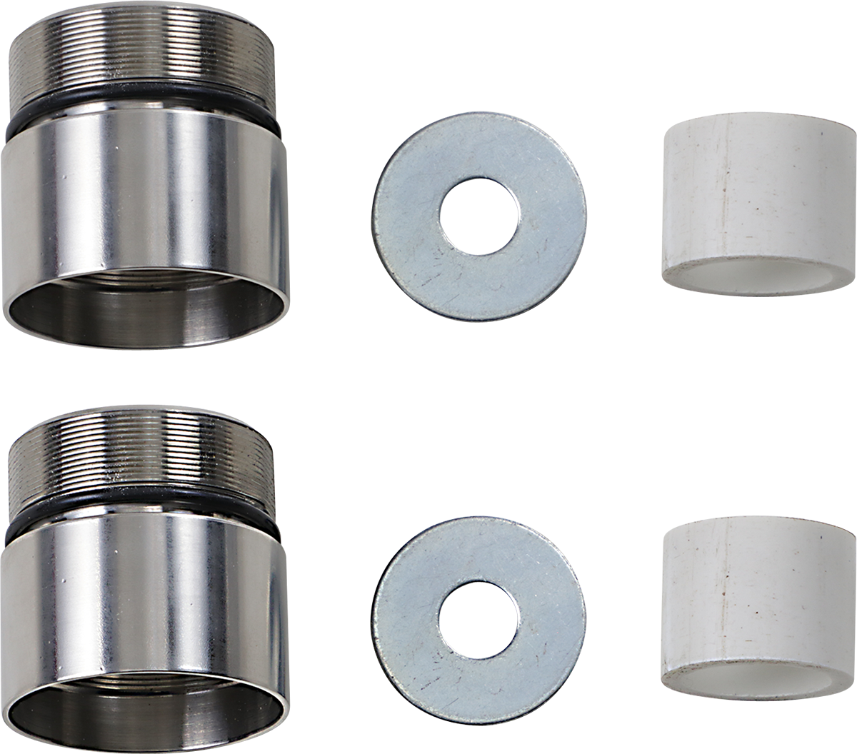 Chrome Fork Tube Extensions - 49 mm Diameter - Extends +1"