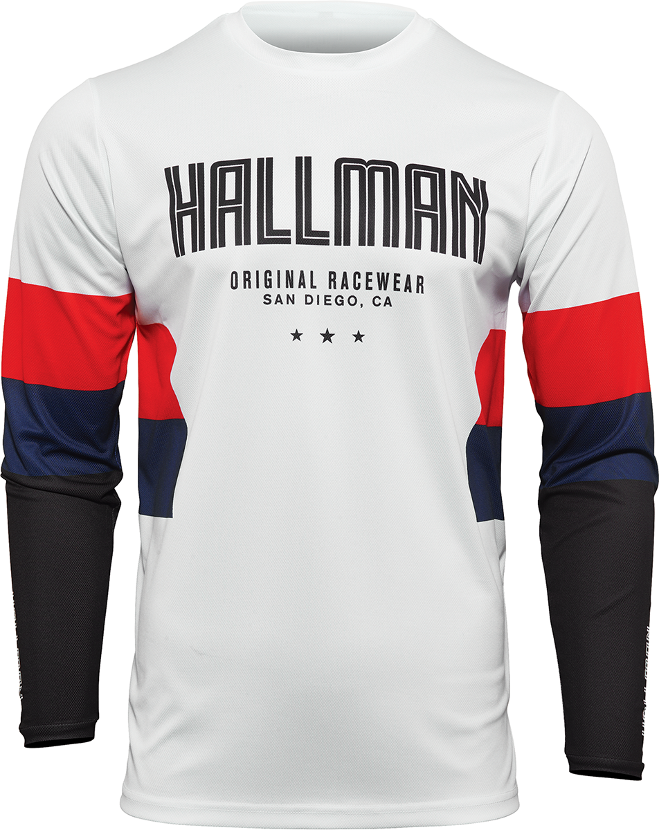 Hallman Differ Draft Jersey - White/Red/Navy - 3XL