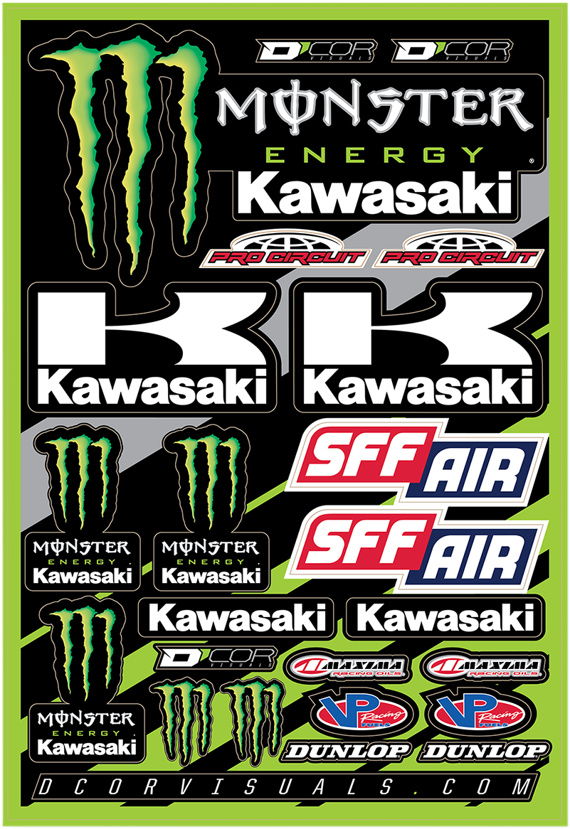 Decal Sheet - Monster Energy - Kawasaki