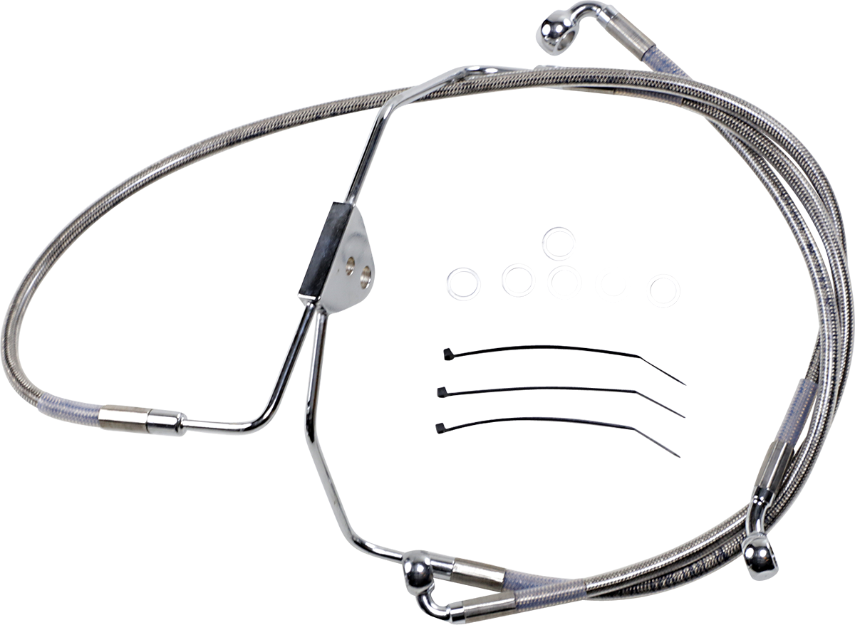 Brake Line - Front - +2" - Touring - Stainless Steel