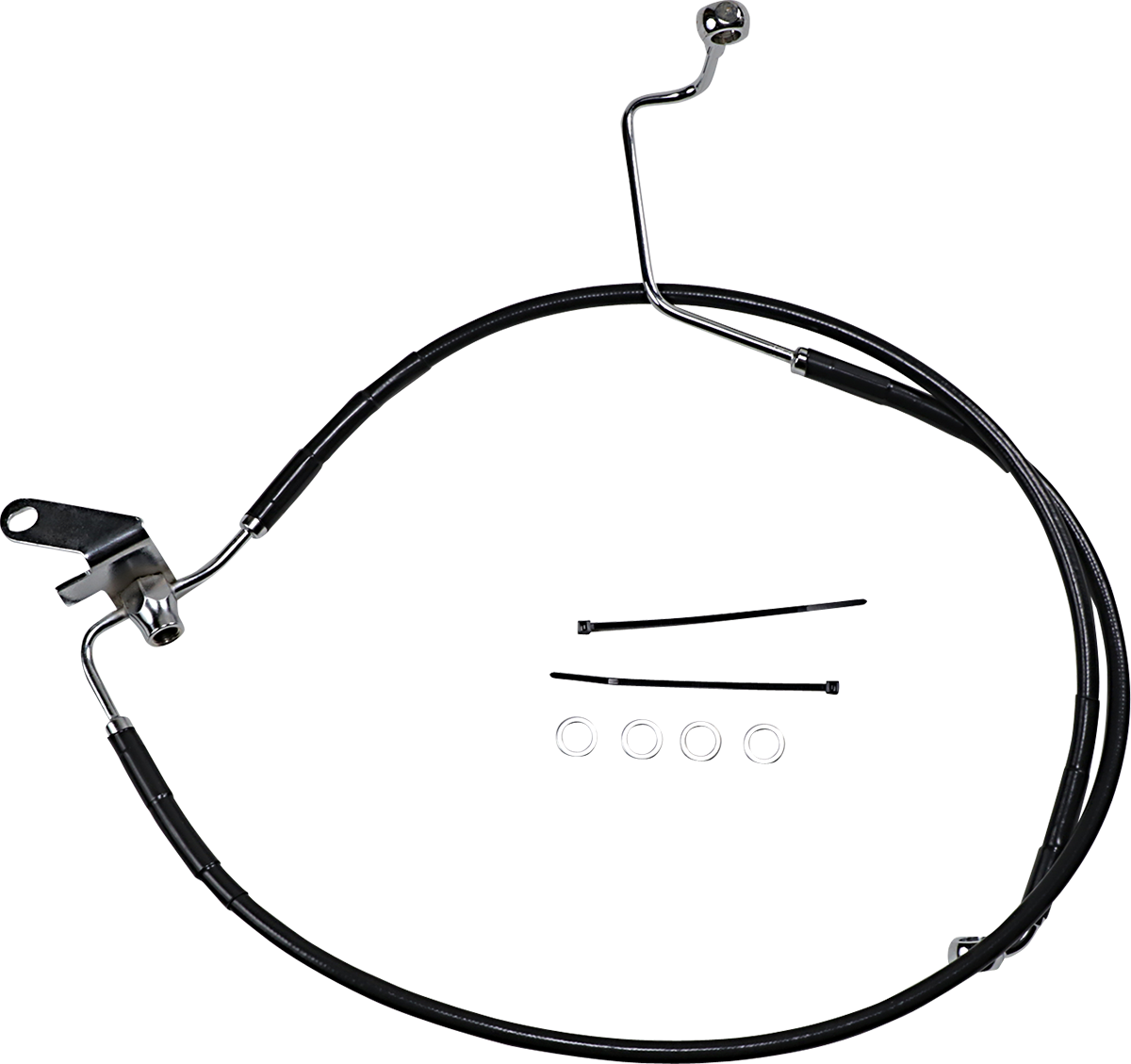 Brake Line - Rear - Black - +3" - Softail '04-'06