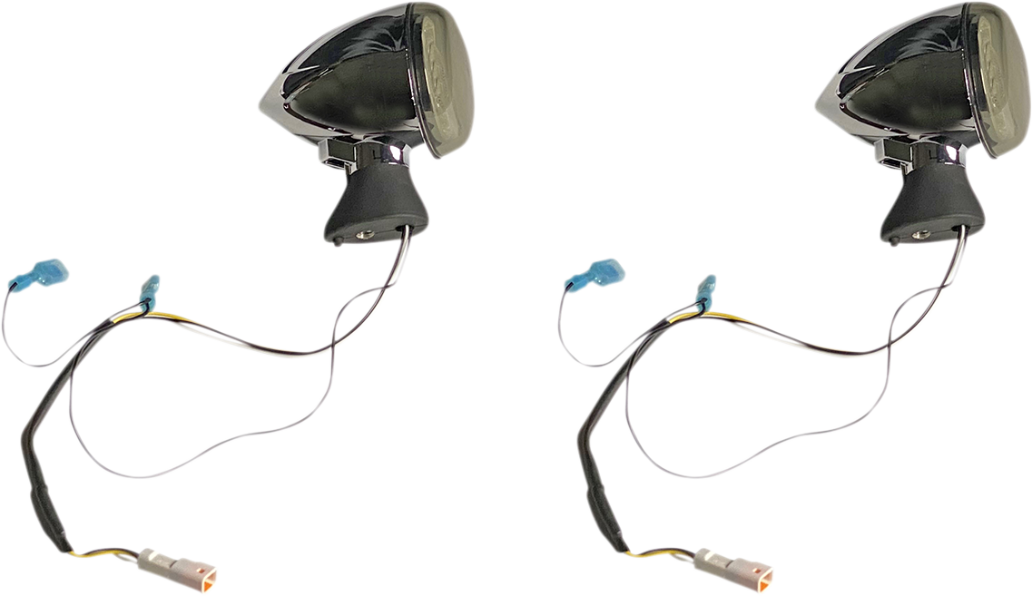 Front LED Turn Signal Ringz - Chrome - Scout