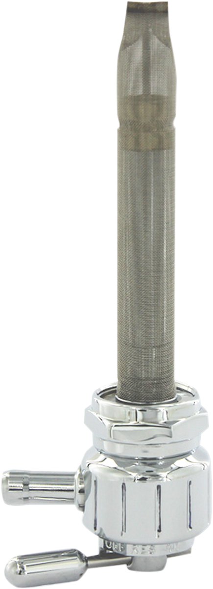 Fuel Valve - Grooved Chrome - 22mm - Round