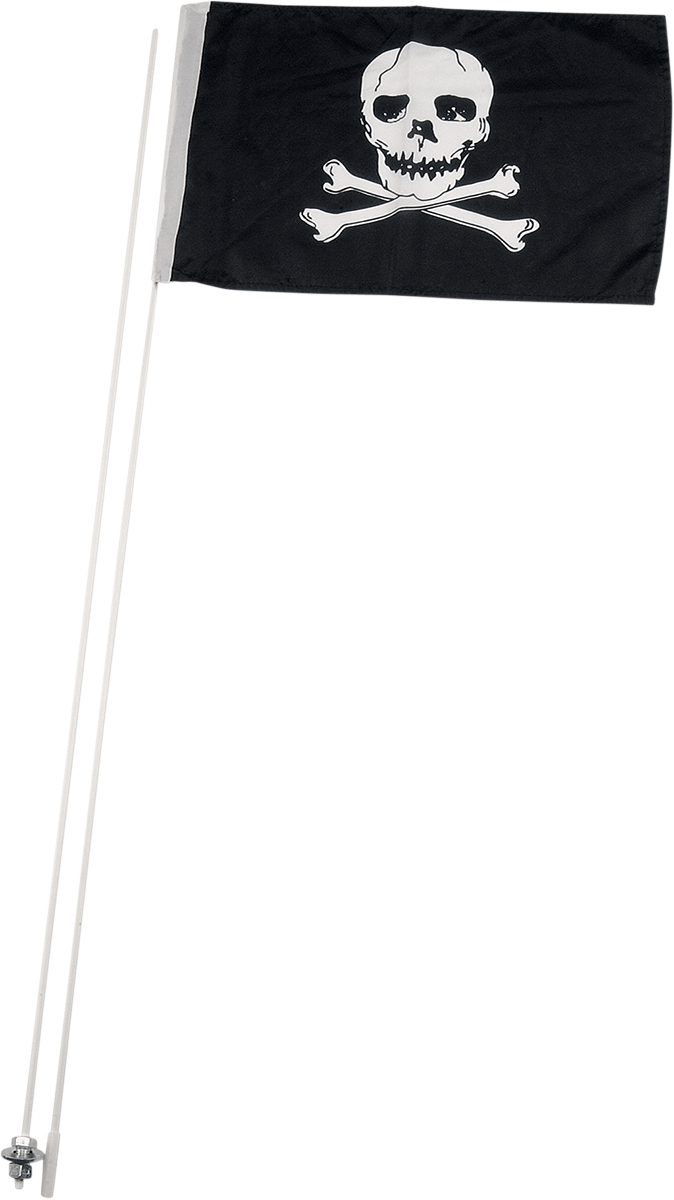 Flag Pole and Mount - With 12' X 19" Flag - Pirate - 5 Pack