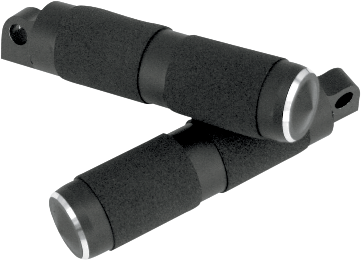 Male Footpegs - Black - With Rubber