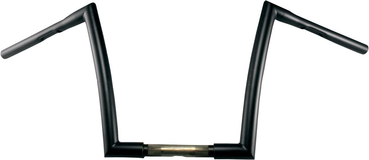 Flat Black 1-1/4" Strip Handlebar With 12" Rise