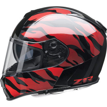 Casco Z1R Warrant Panthera - Negro/Rojo